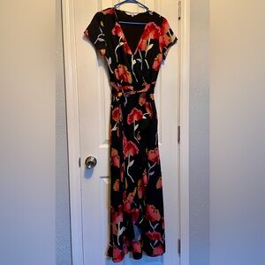 Crosby by Mollie Burch Black Floral Maxi Dress